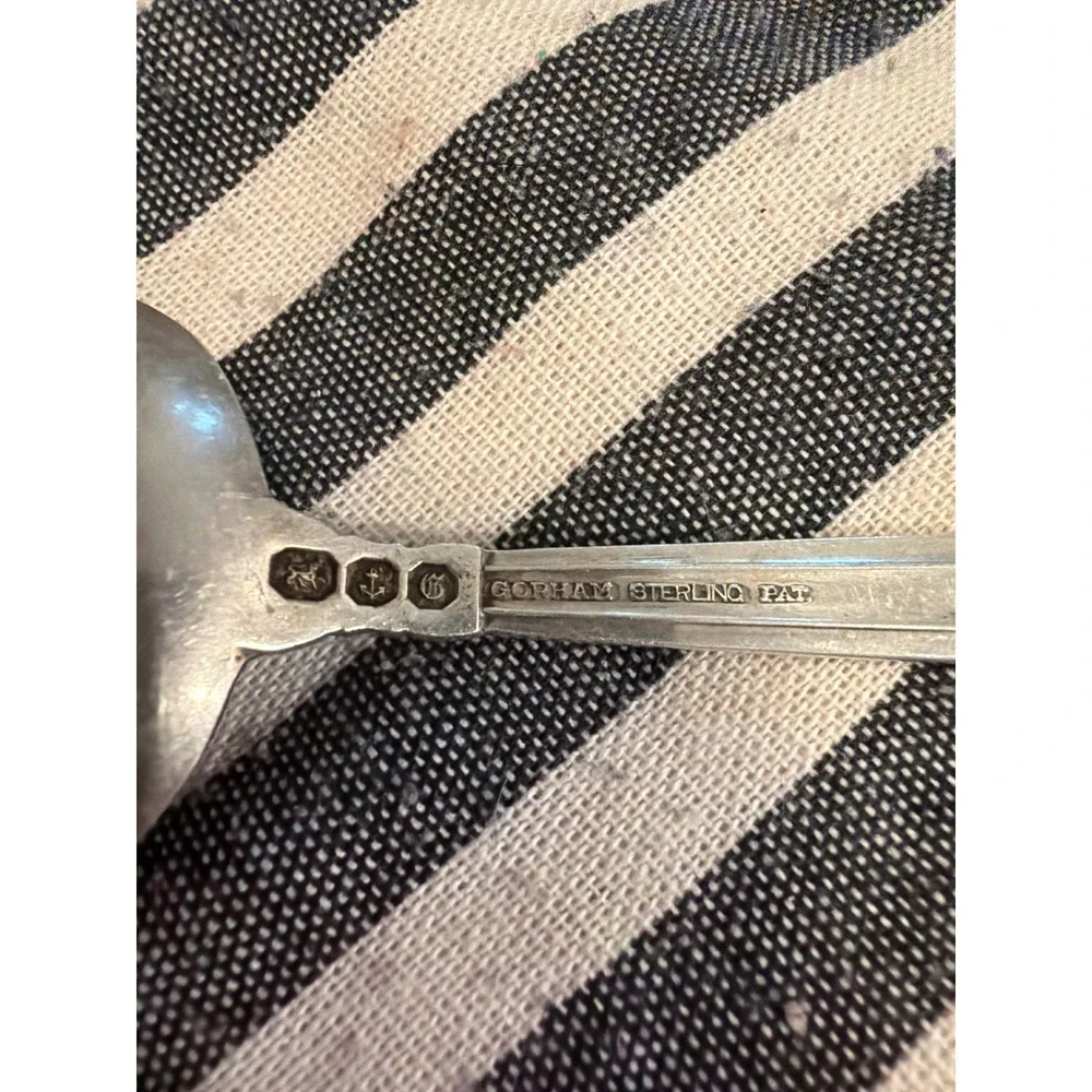 Gorham Sovereign Sterling Silver Cream Soup Spoons Set of 8 Art Nouveau Antique